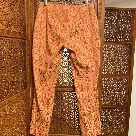 🚺 Sigrid Olsen pink & tan tapestry pants - Picture 2 of 6